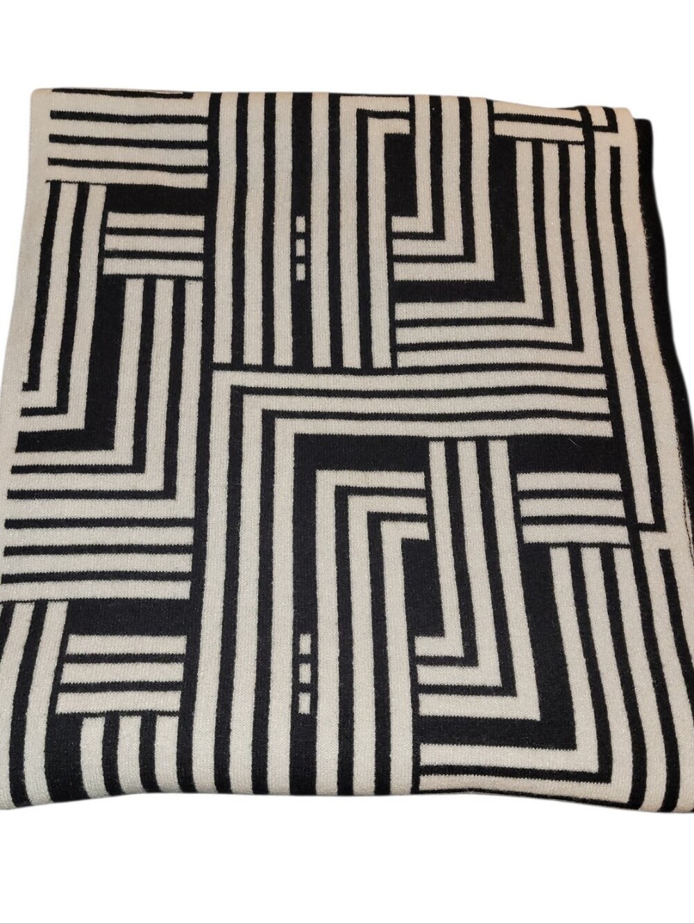 Karl Lagerfeld Paris Black & White Scarf Quiet Luxury